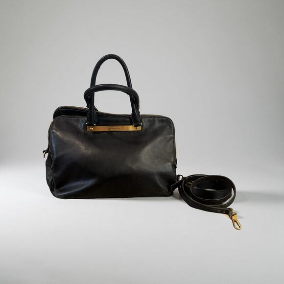 Marc by Marc Jacobs Black Leather “Goodbye Columbus” Satchel - Picture 1 of 10